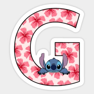 Stitch letter Sticker